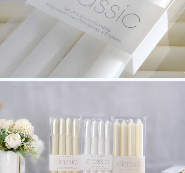 European Colored Long-Rod Candle Holiday Decoration Power Failure Emergency Classic Long Lasting Burning Thin Taper
