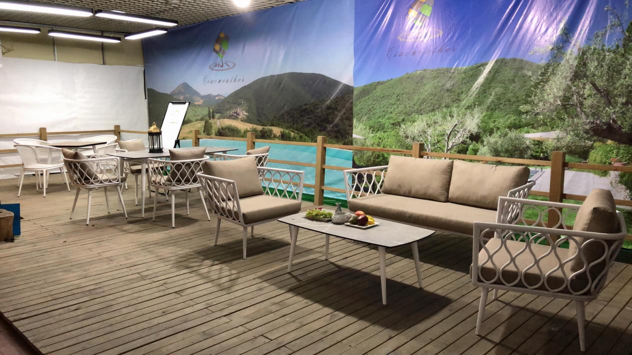 Set of Modern Design Style L Shape Couch for Patio Garden Outdoor Furniture