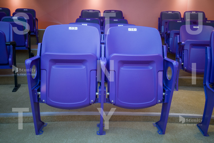 High Back Folding Plastic Stadium Seats For Football Club