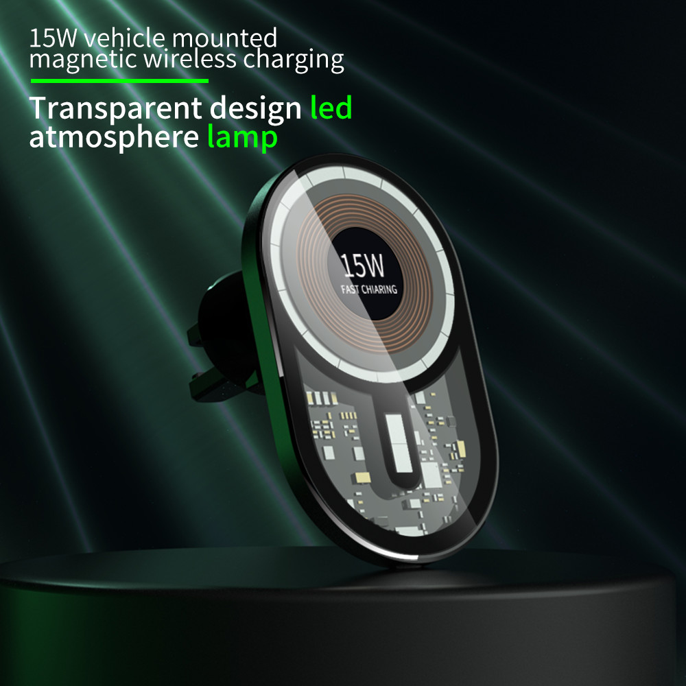 OEM Wireless Car Charger Holder Smart Sensor Automatic Clamping 15W