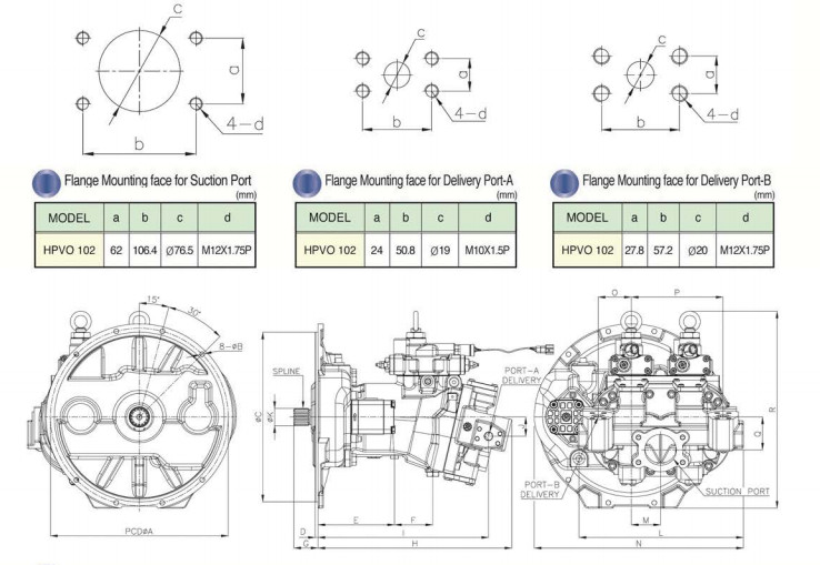 EX230-5 EX225U Excavator Main Pump HANDOK Hydraulic Pump