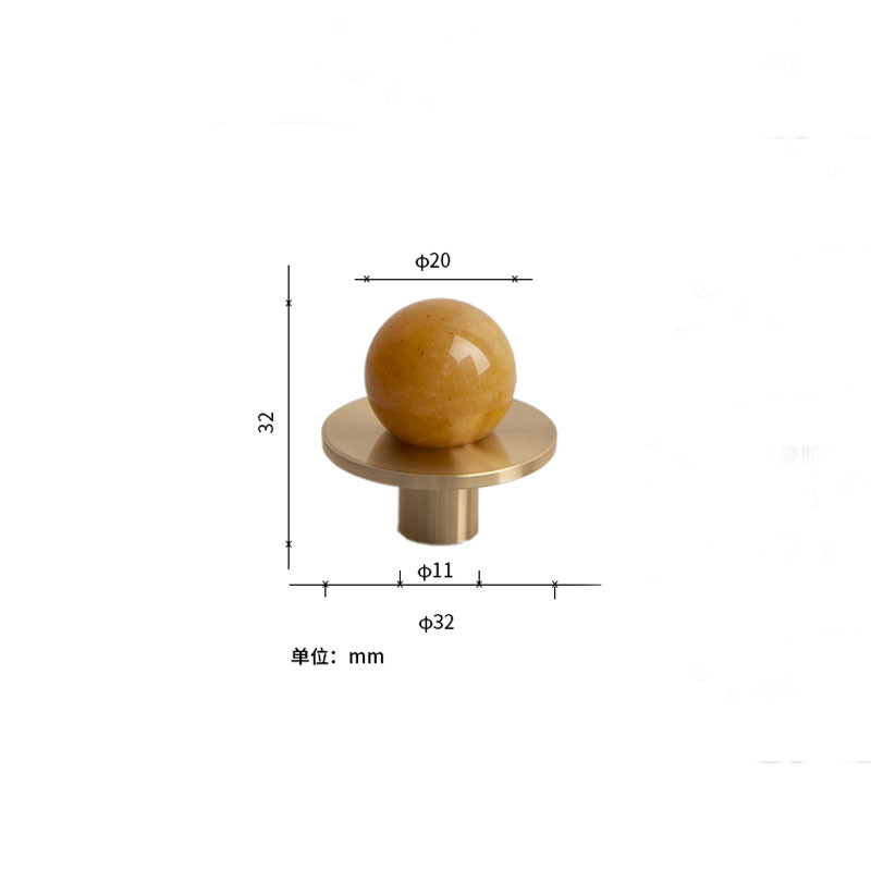 Brass Cabinet Handle Pulls Knobs Gold Round solid brass door knobs