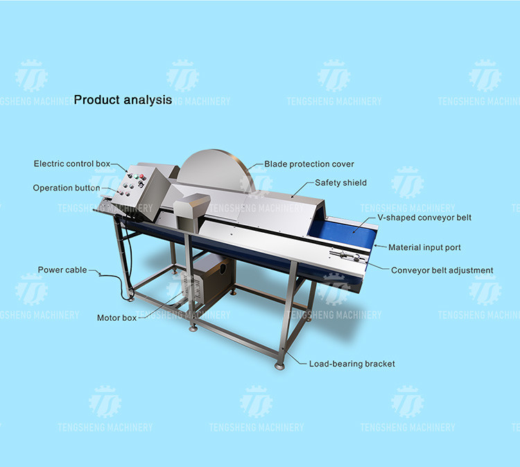 Stainless Steel Vegetable Processing Machine 1.1KW Fruit Cutting Halt Machine