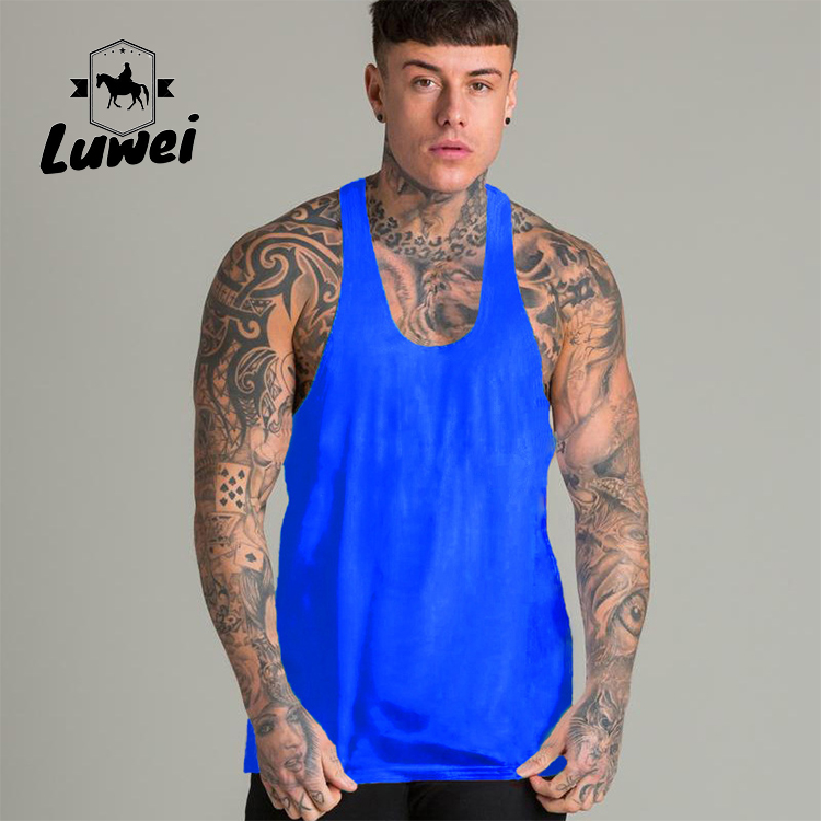 Bodybuilding Men Workout Tank Top Hollow White Black Cotton Vest