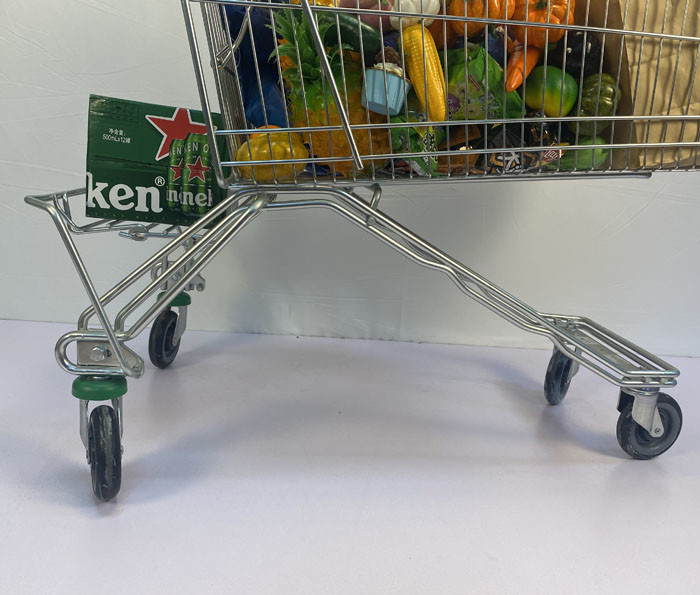 180L General store storage Chromed Europe Market Supermarket Shopping Trolley