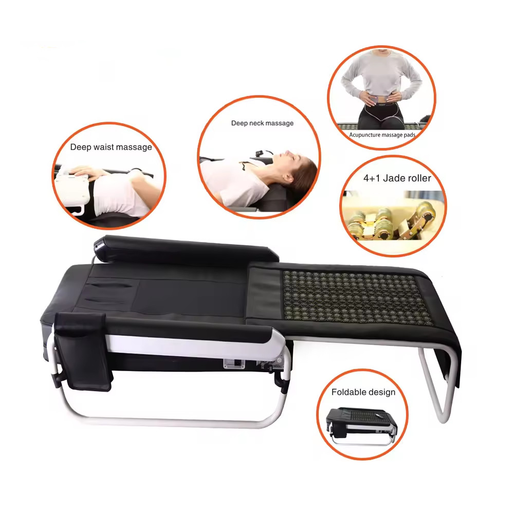 New Style Jade Roller Massage Bed Salon Furniture Far Infrared Heating Therapy Chiropractic Table