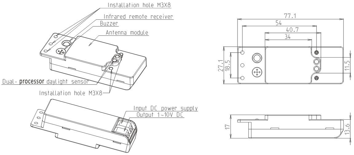 Dimmable Motion Sensor Remote Controllable and For Tri - Proof Fixture