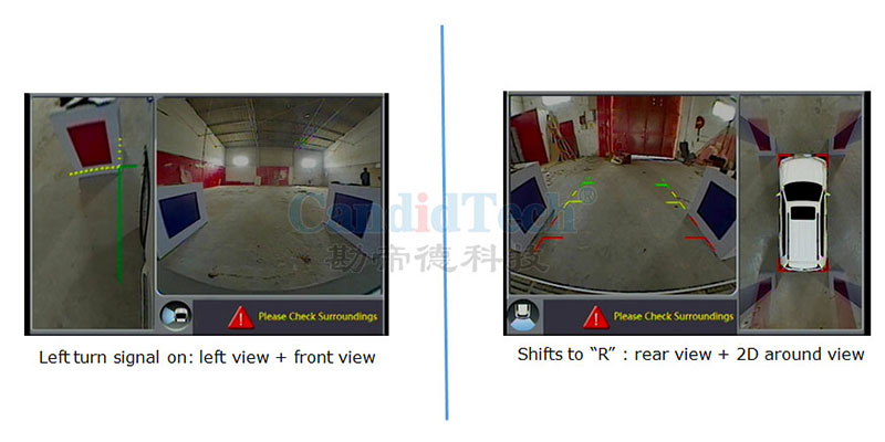 2D 3D around view display