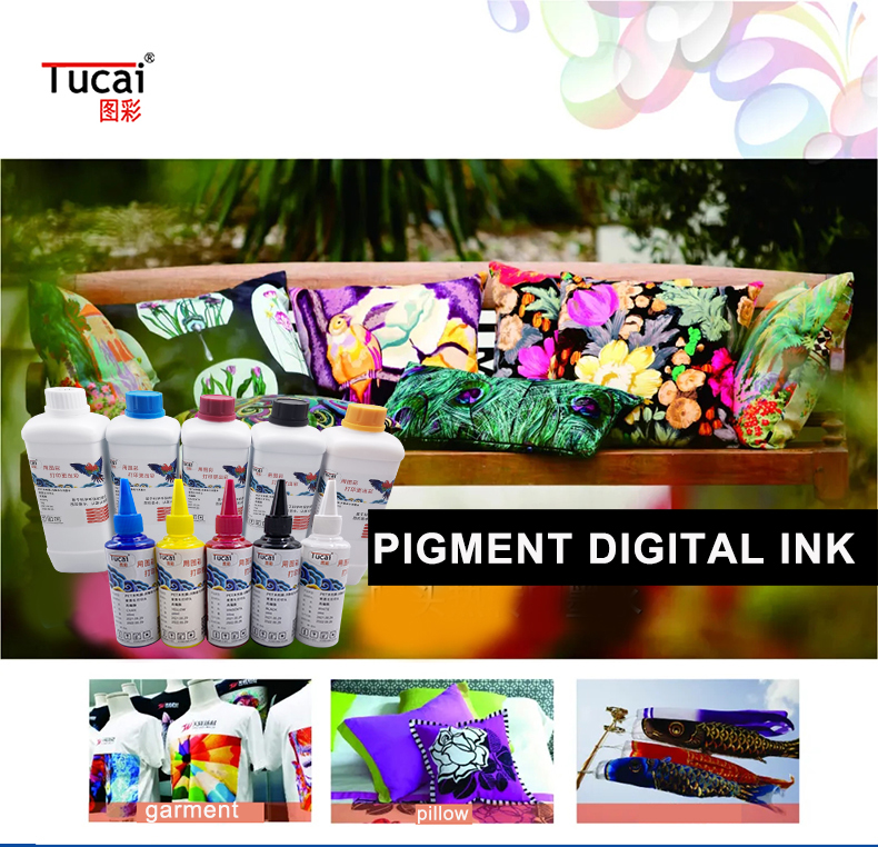 DTF Waterbased Pigment Ink Digital Pigment Heat Press Print Ink PET Film Printing White Ink