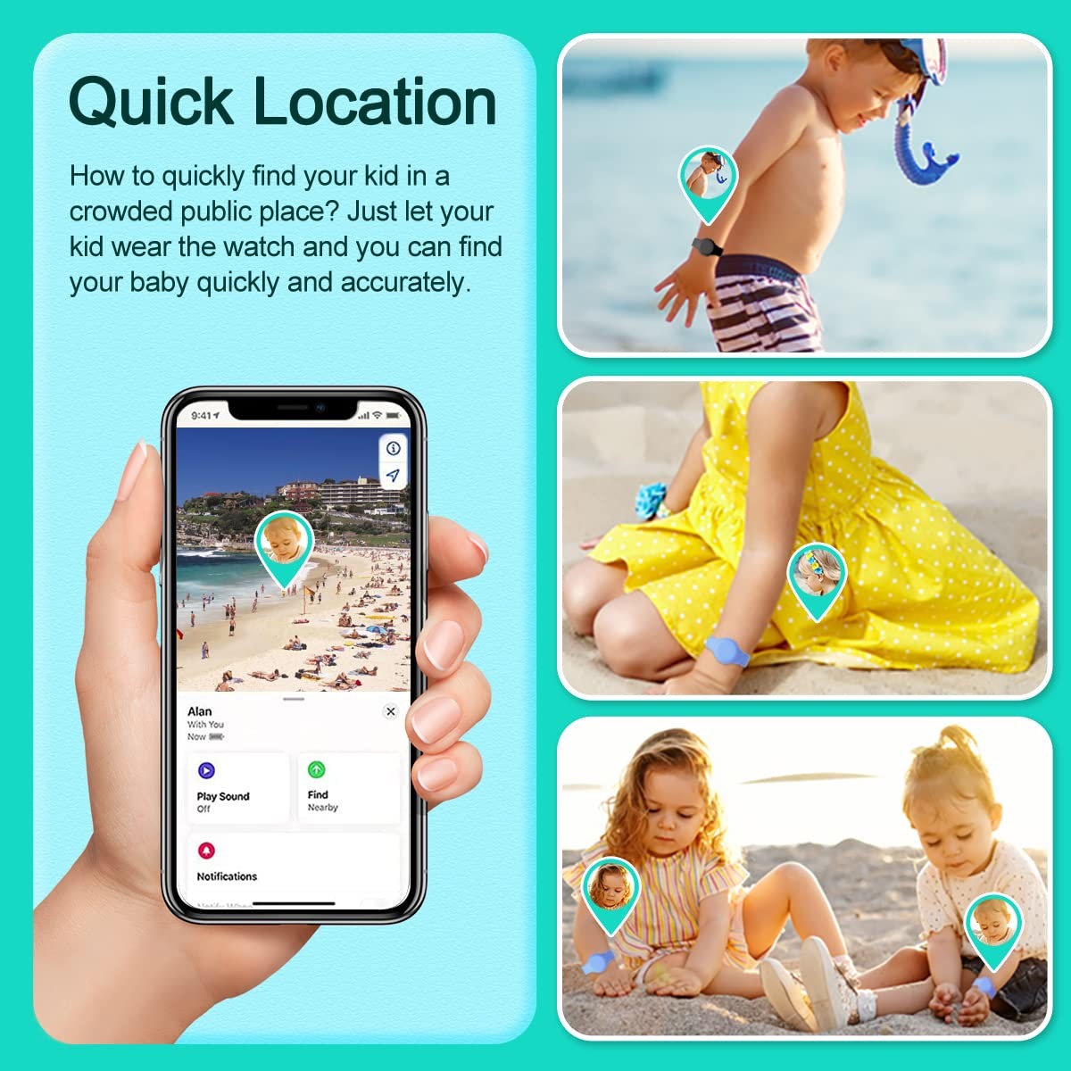 Waterproof Kids Silicone Airtag Bracelet For Wristband Of AirTag GPS Tracker Case For Air Tag Holder Strap Band