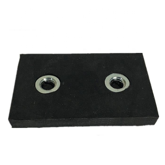 Easy to Install D43 D66 D88mm Rubber Coated POT Mounting Magnet With Internal Thread