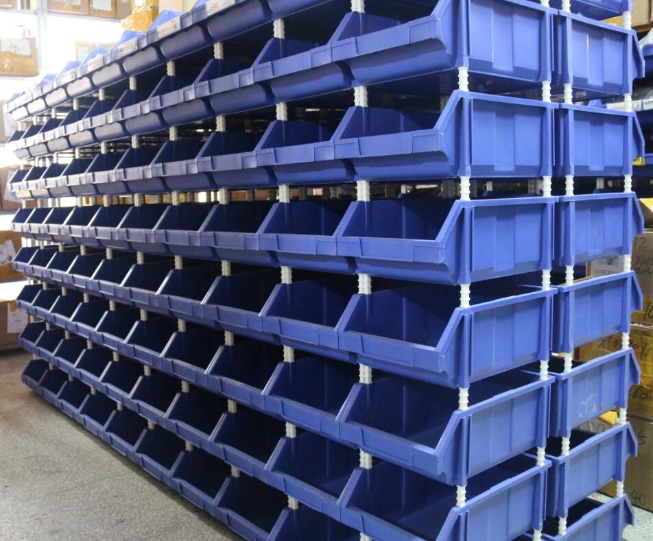 Heavy Duty Industrial Large Warehouse Stackable Plastic Storage Bins For Fastener Bolts Storage