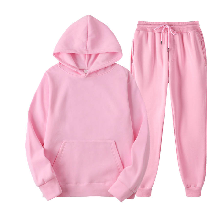 High Quality Cotton Slim Fit Oversize Pullover Luxury Custom Sweat Set Satin Line Hoodies jogging set jogging set