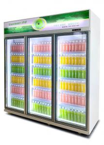 China Eco Friendly Low E Glass Commercial Display Beverage Refrigerator For Bar Supermarket on sale