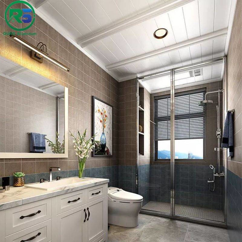 White Suspended Aluminium Strip Ceiling Interior Decoration 100mm 150mm 200mm 300mm