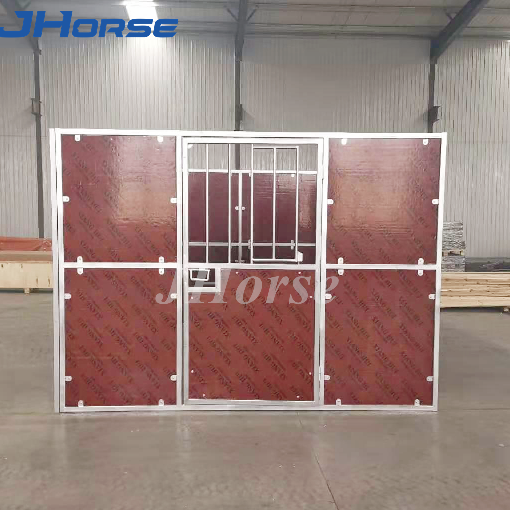4m Temporary Horse Stables Light Duty Portable Durable Red Color Galvanized