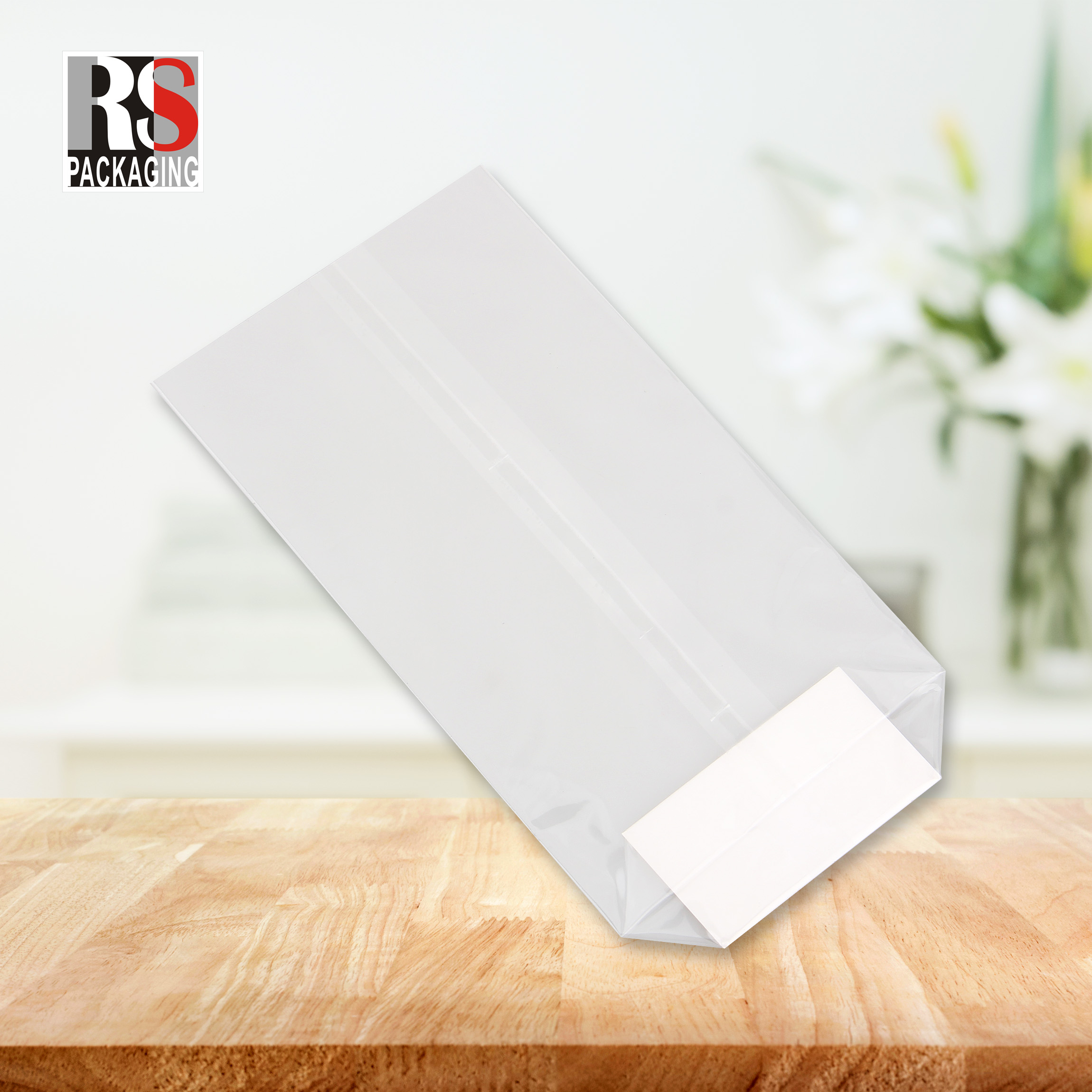 Clear Flat Bottom Side Gusset Bag Cellophane Bags For Candy Cookie Bakery Packaging