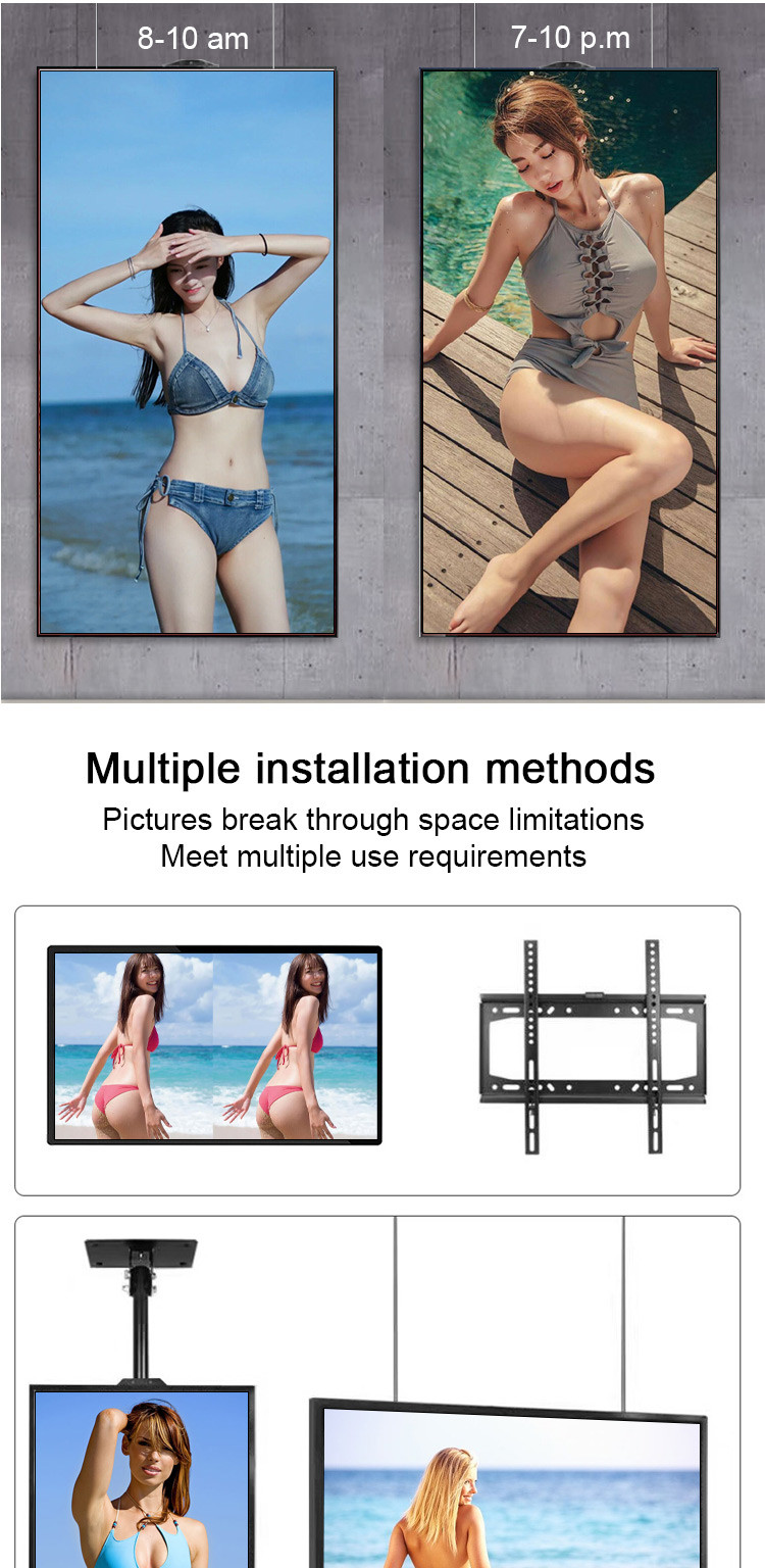 43 Inch Shop Window Screen 2500 nits LCD Window Display In Retail Store