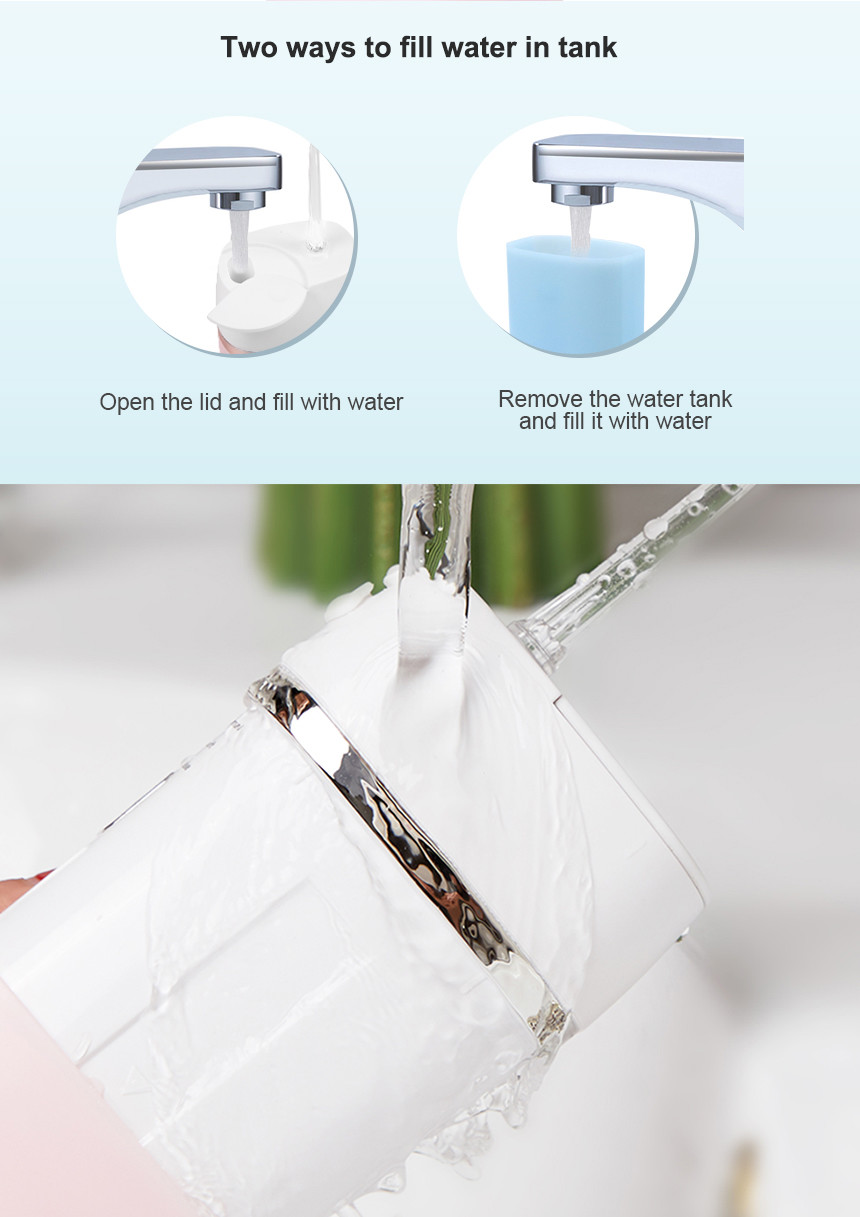OEM DC 5V Mini Portable Water Flosser , Rechargeable Portable Dental Water Jet