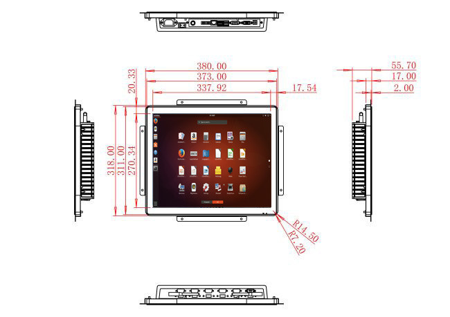 17-Inch Linux Touch Panel for Control Centers and Warehouse Dashboards
