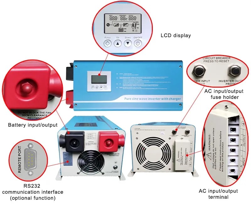 2kw 48v Off Grid Pure Sine Wave Inverter Battery Power Storage Systems