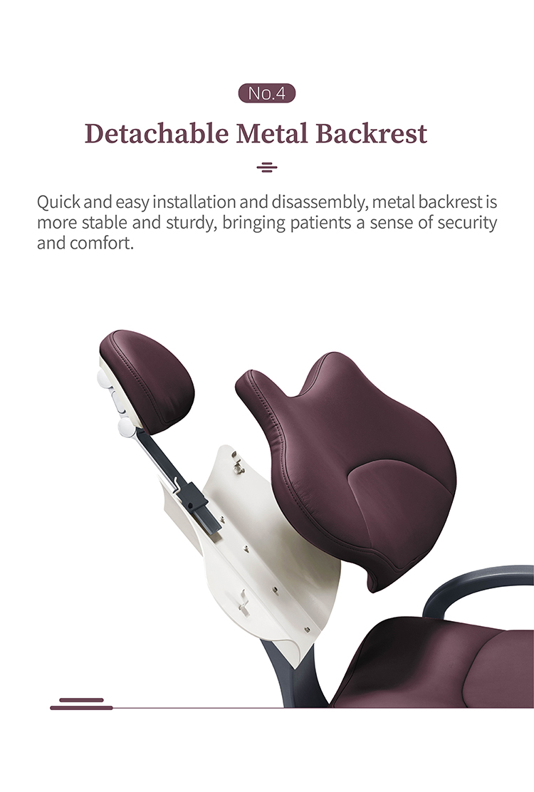 Class II Dental Unit Chair Grey With Rotatable Unit Box