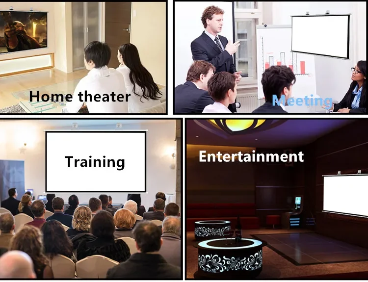 Portable Folding Splicing Wall Hanging Projection Screen 60-120 Inch Outdoor Camping