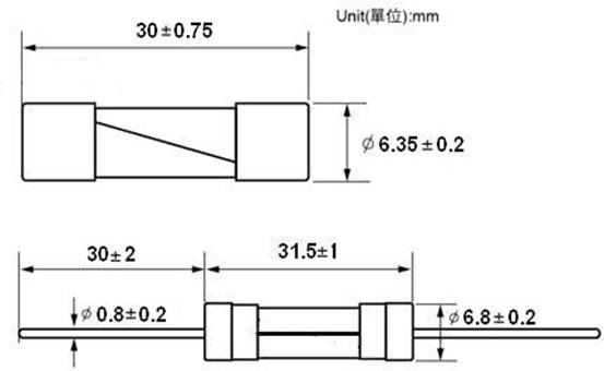 2.5A 250v FAST QUICK BLOW(Fast Acting) GLASS Fuses 6x30mm (1/4 in x 1-1/4 in) F2.5A 2.5Amp