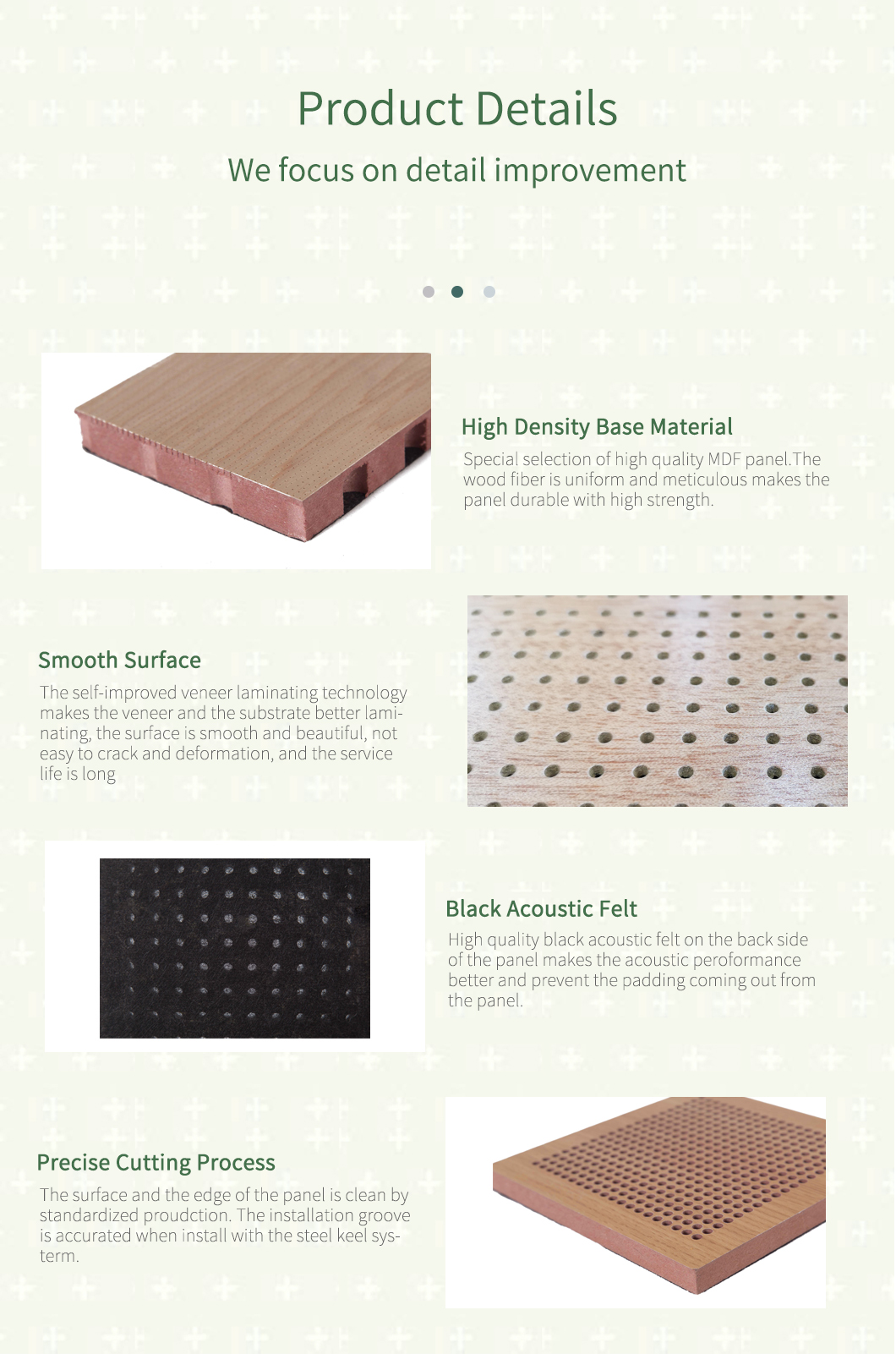 Customized High Density Micro Perforated Wood Panels For Wall Decoration