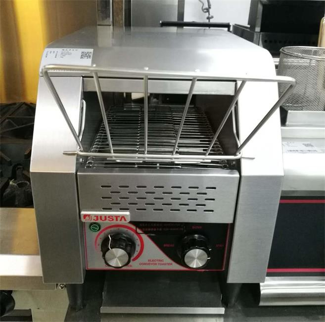 JUSTA Electric Conveyor Toaster Commercial Snack Bar Machine 150 - 180 Slices Per Hour
