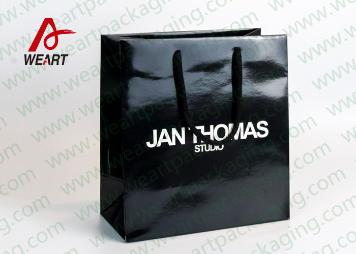 Modern Monogrammed Gift Bags Paper Material , Colored Printed Retail Bags