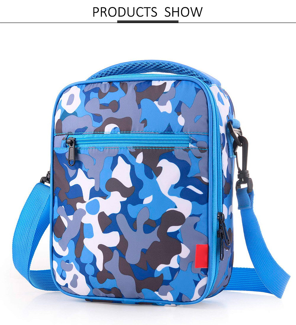 Lightweight Boys Camo Insulated Lunch Bags With Shoulder Straps
