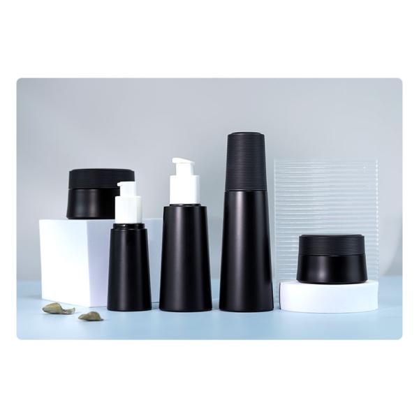 100ml 120ml Black Cosmetic Packing PETG Bottle 50g Plastic Lotion Containers With Caps