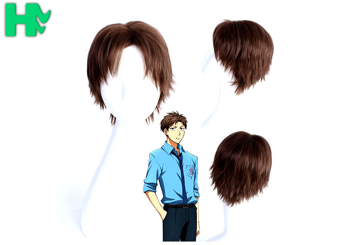 Cute Long Black Cosplay Wig / Kanekalon Cosplay Wigs No Wastage