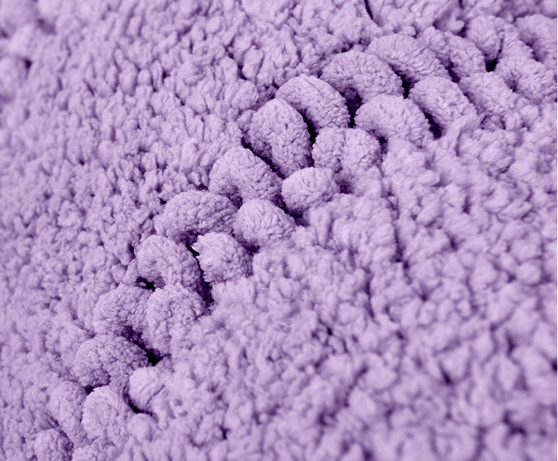 Shaggy Tufted Microfiber Chenille Bath Mat Water Absorbent