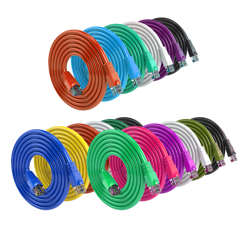8P6C Cat6 Lan Cable Ethernet Network Lan Cable with RJ45 8P8C Connector and PVC Jacket