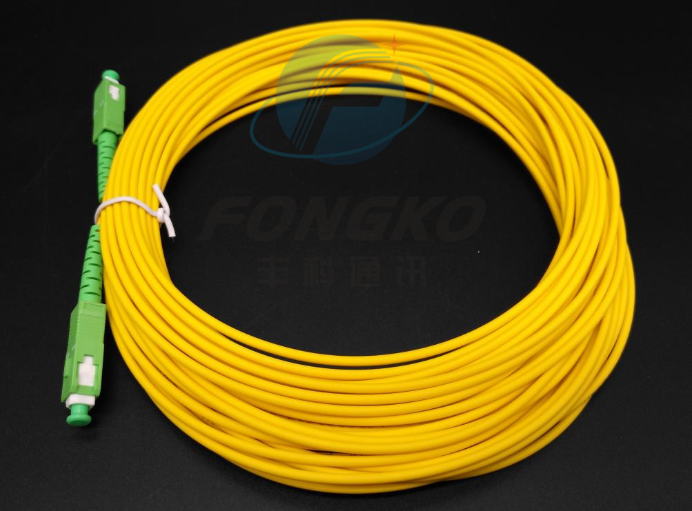SC/APC To SC/APC Fiber Optic Patch Cord MM SM Simplex 9/125 G652D G657A Optical Cable