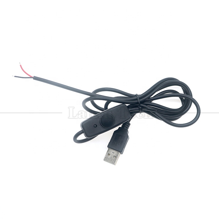 Waterproof Silicone Rubber Cover on off Push Button Switch 5V USB to Open Bare 2pin Wires End Cable for LED Light Lamp