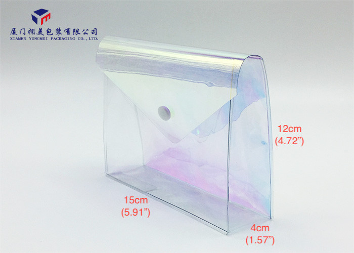 Rainbow Color Flexible Small Soft Vinyl Bags Rectangle Packing Small Articles