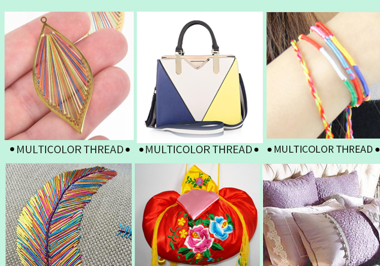 Shoes High Tenacity Rainbow Color Polyester Cotton Embroidery Nylon Sewing Thread OEM ODM