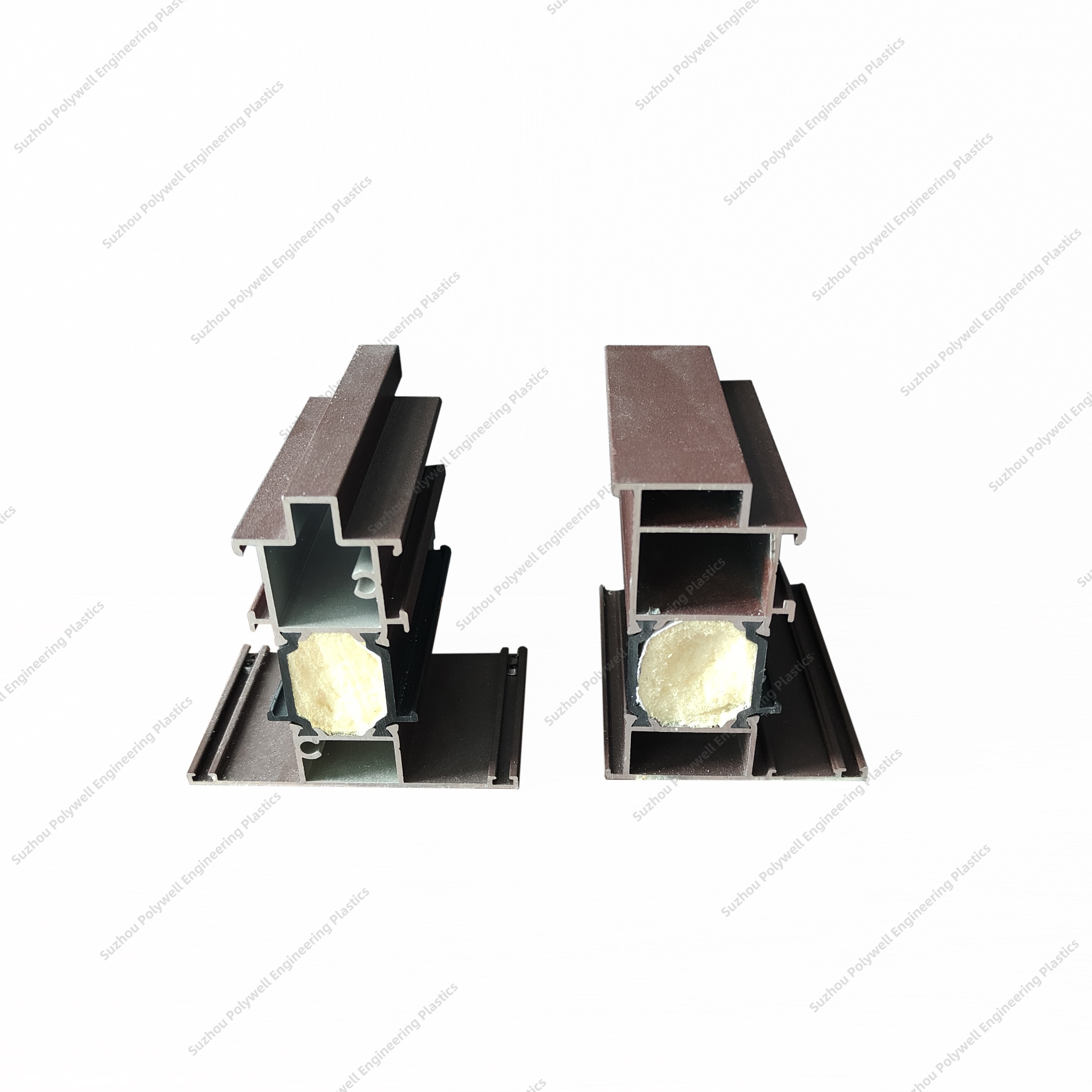 Aluminum Guide Rail Broken Bridge Structure Glass Window Frame High Temperature Resistant Profile