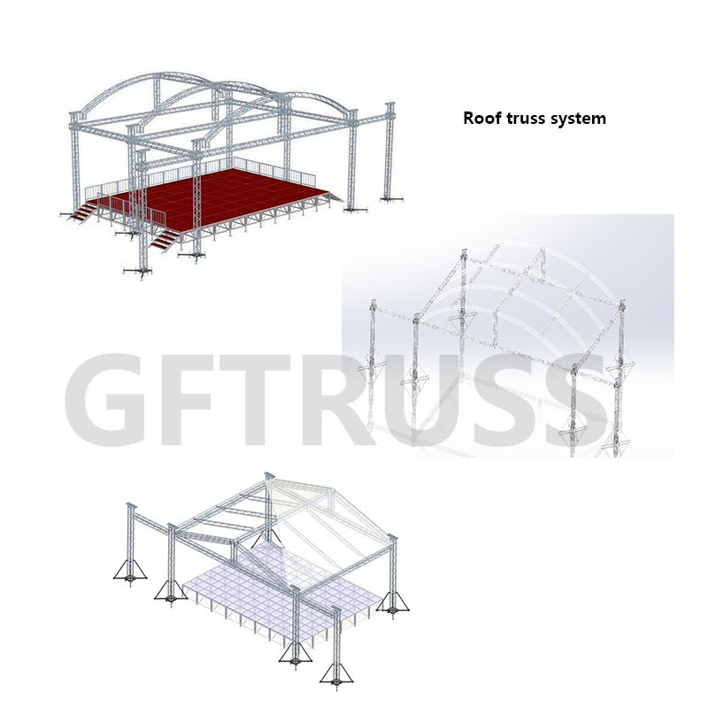 300*300mm Square Aluminum Truss Display With Stage Lighting Frame