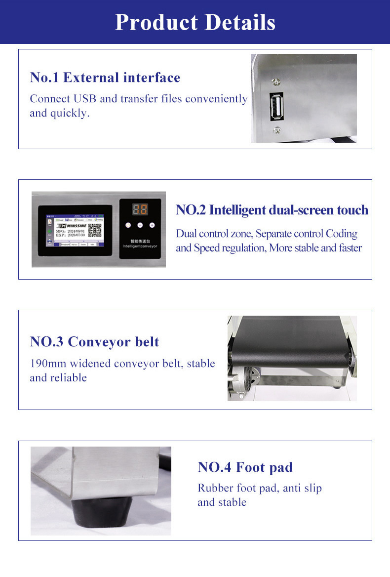 TIJ Inkjet Coder Conveyor with Coding Printer