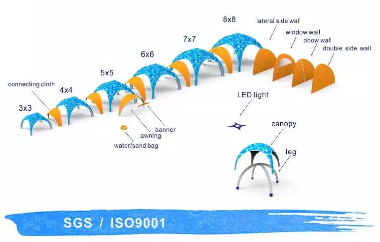 Small And Smart Assemble Outdoor Waterproof Easy Pop Up Inflatable Tent