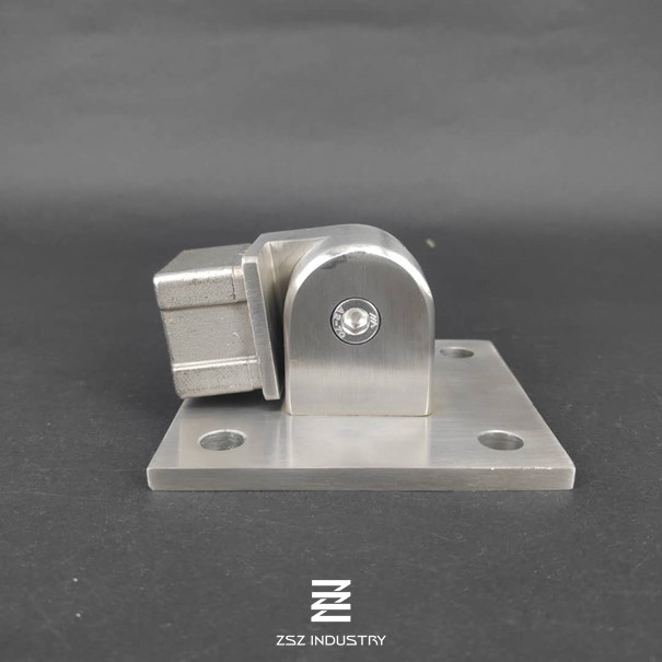 Professional Glass Balcony Railing / Stainless Steel Square Post Silver Color Box Packaging