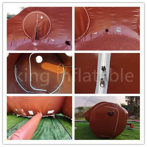 Brown 5m Inflatable Bubble Tent Camping House For Outdoor Hotel