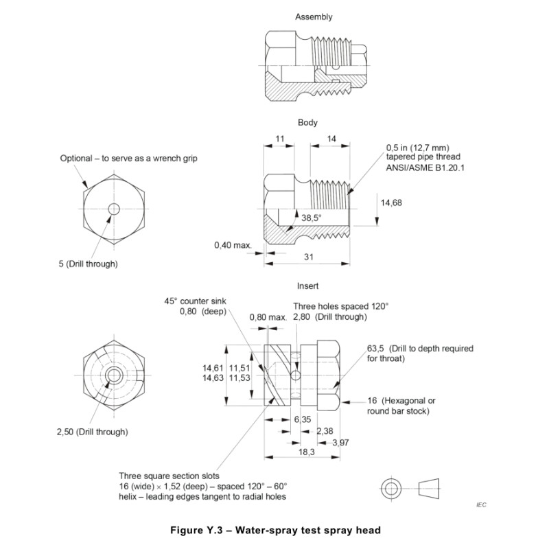 UL154B Water Spray Test Apparatus With 3 UL Spray Heads Manual Version