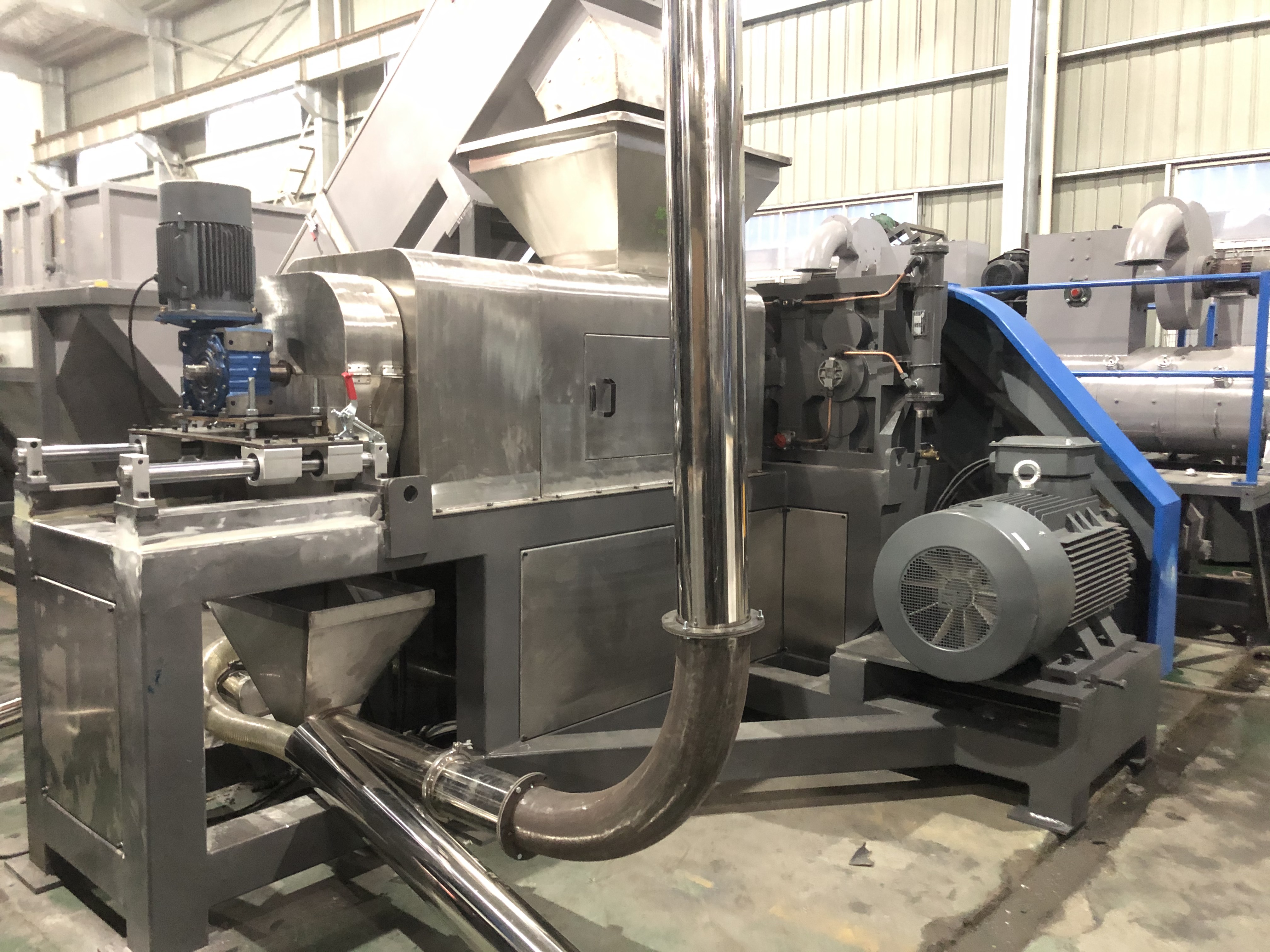 LDPE HDPE Plastic Pelletizing Machine Single Screw PE Granulating Machine