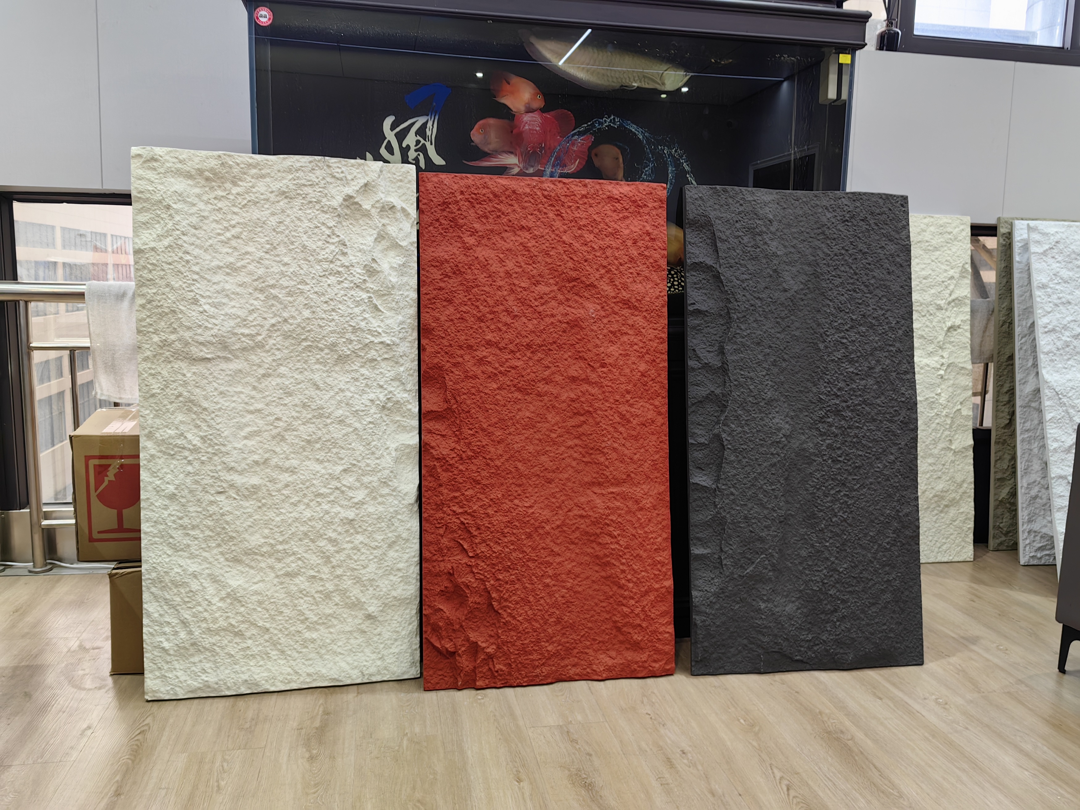 Home Decoration PU Cultural Stone Panel Dark Grey Simulation Polyurethane 5cm