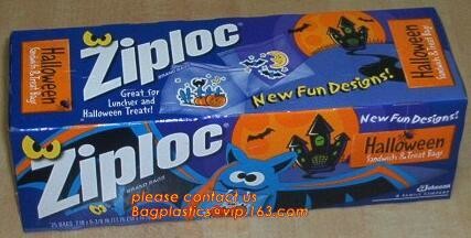 gravure printing halloween party bag, cute design food grade plastic cookie packing,halloween shrink cello treat bags fo